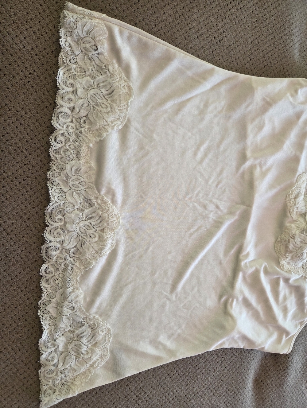 Vintage The Limited Women's large Lace Trim Babydoll Cami Stretch Ivory/off whit - Picture 3 of 14